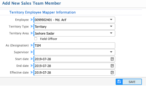 Assigned Sales Team Member